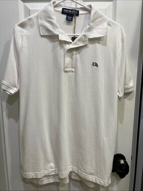 Paris Texas White Men's Polo with Subtle Embroidered Logo